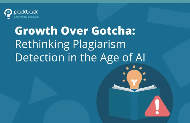 Cover of the e-book 'Growth Over Gotcha,' a guide to rethinking plagiarism detection in the age of AI