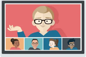 an icon showing a webinar