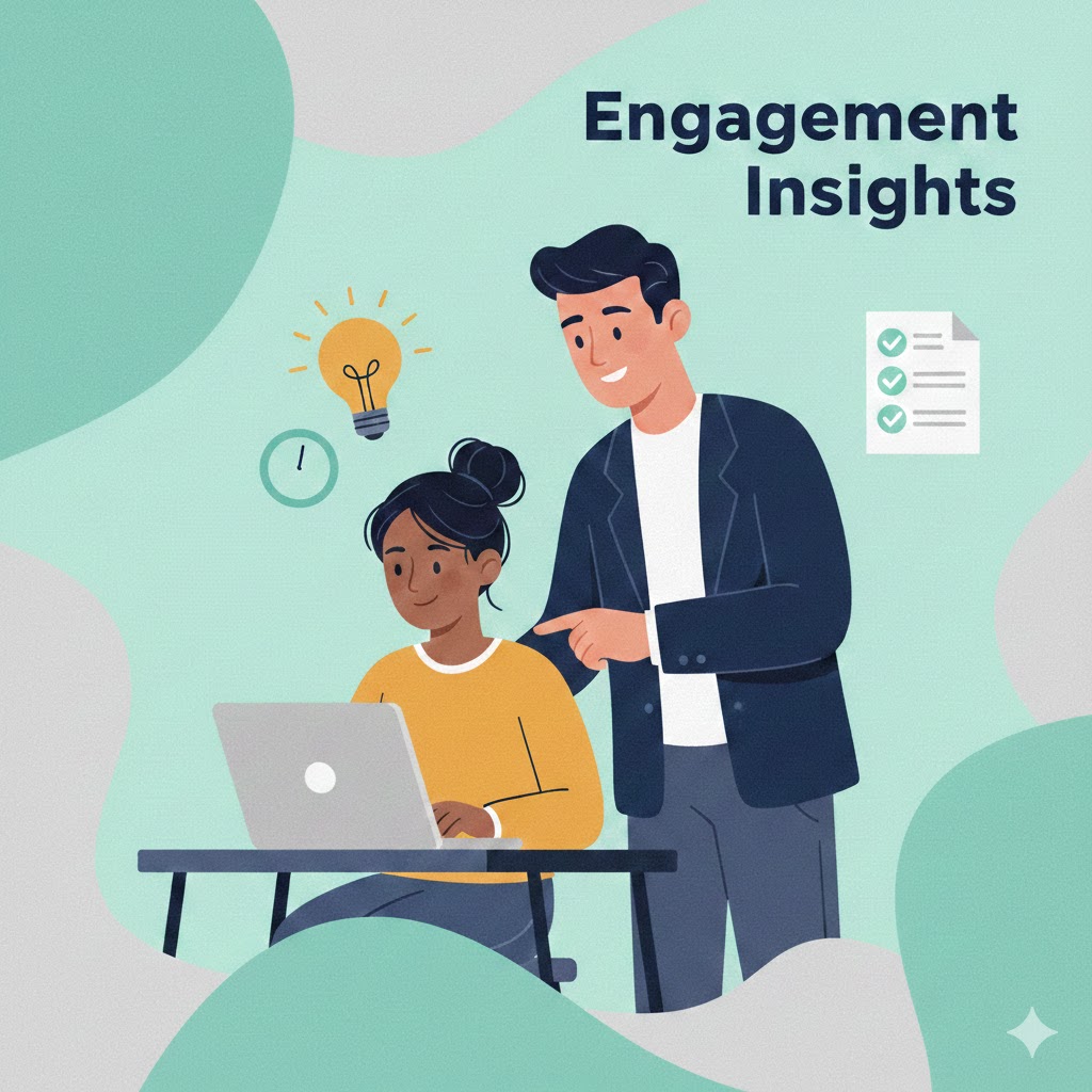 An image of a teaching helping a student engage with their work