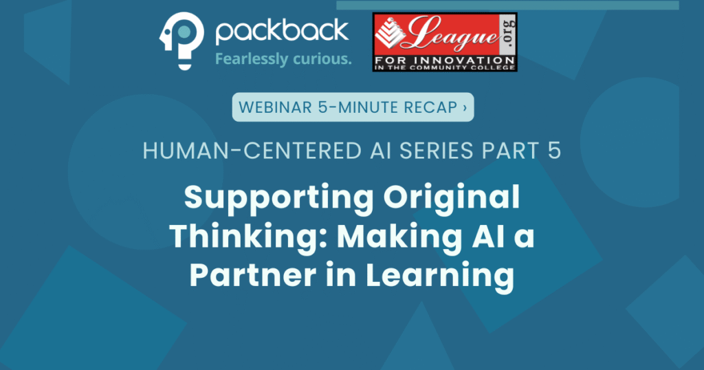 An image of a 5 minute recap blog of Packback's webinar